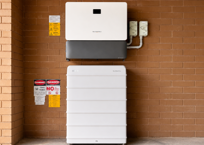 Sungrow battery and hybrid inverter installation for a residential solar system in Victoria.