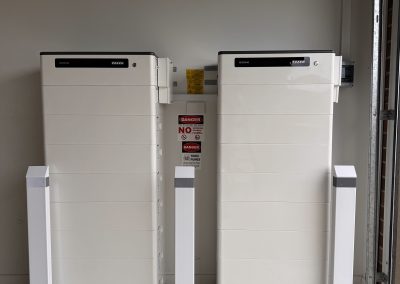Dual GoodWe home battery storage systems installed for residential solar energy storage in Victoria.