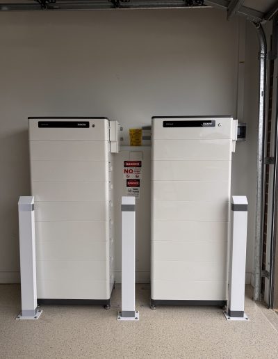 Dual GoodWe home battery storage systems installed for residential solar energy storage in Victoria.