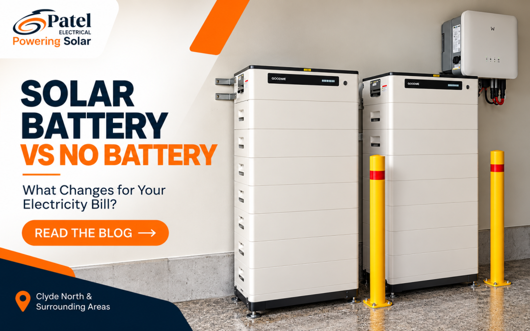 Solar battery storage installation in Clyde North showing how battery storage can help reduce grid electricity use
